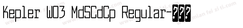 Kepler W03 MdSCdCp Regular字体转换